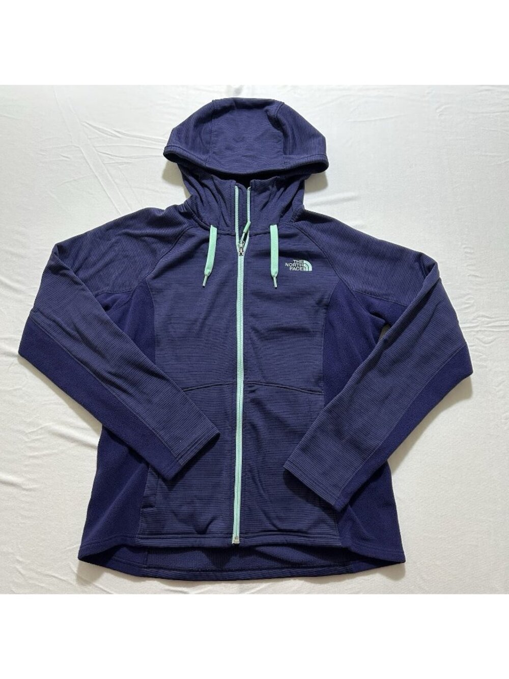 The North Face Hoodie Womens Large zip up jacket Purple teal track Outdoors